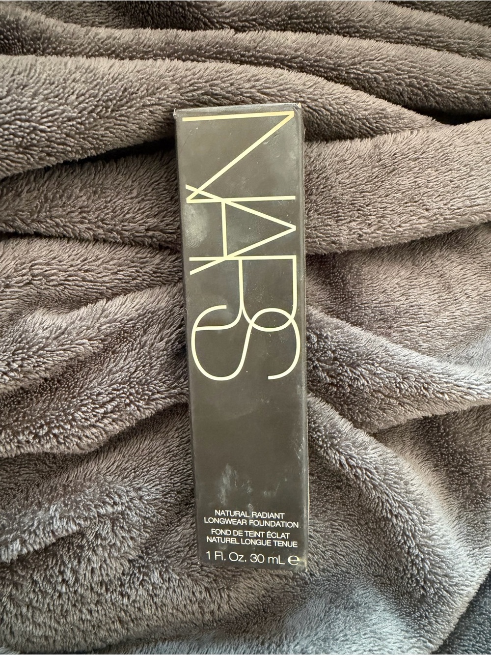 NARS Foundation Box in Black with White Text